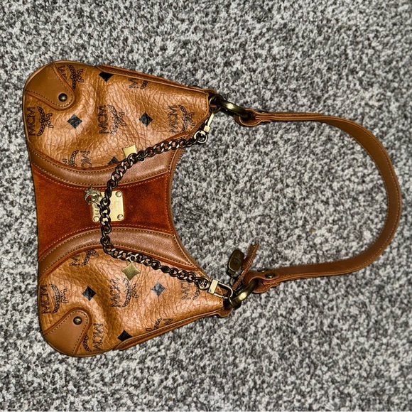 MCM Cognac Visetos Shoulder Bag - Picture 1 of 5
